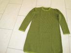 Groene gebreide jurk met lange mouw/ mt= L, Ophalen, Maat 42/44 (L), Zo goed als nieuw, Onder de knie