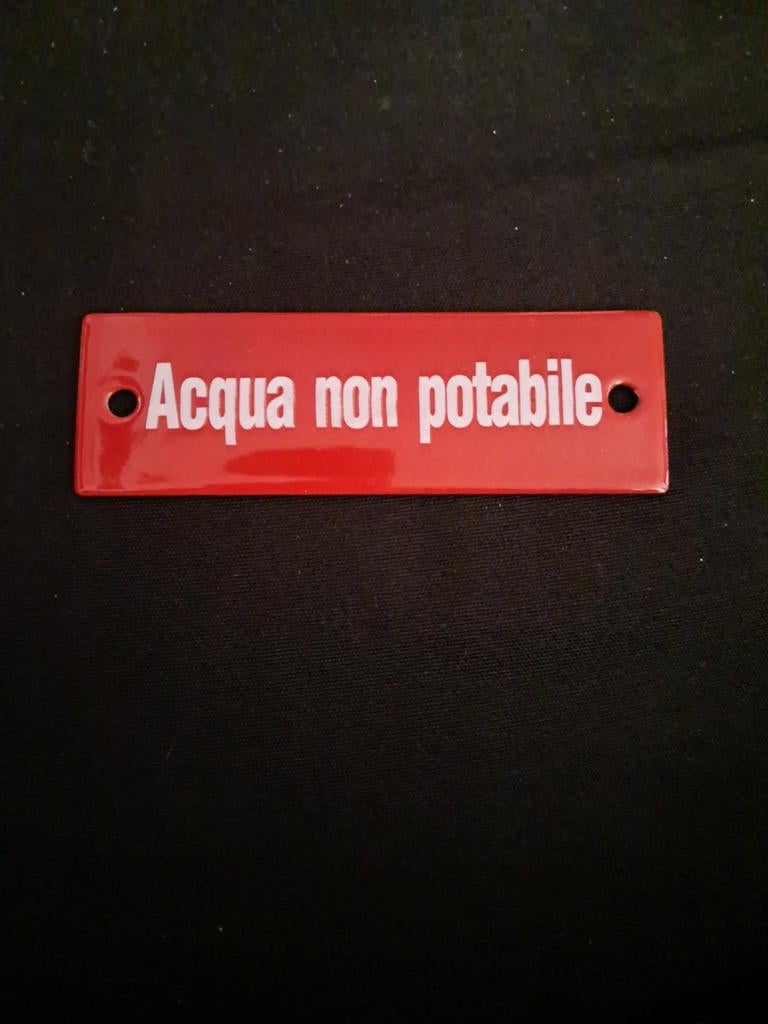 Emaille reclamebord 13x4cm, Verzamelen, Merken en Reclamevoorwerpen, Ophalen of Verzenden, Gebruikt, Reclamebord