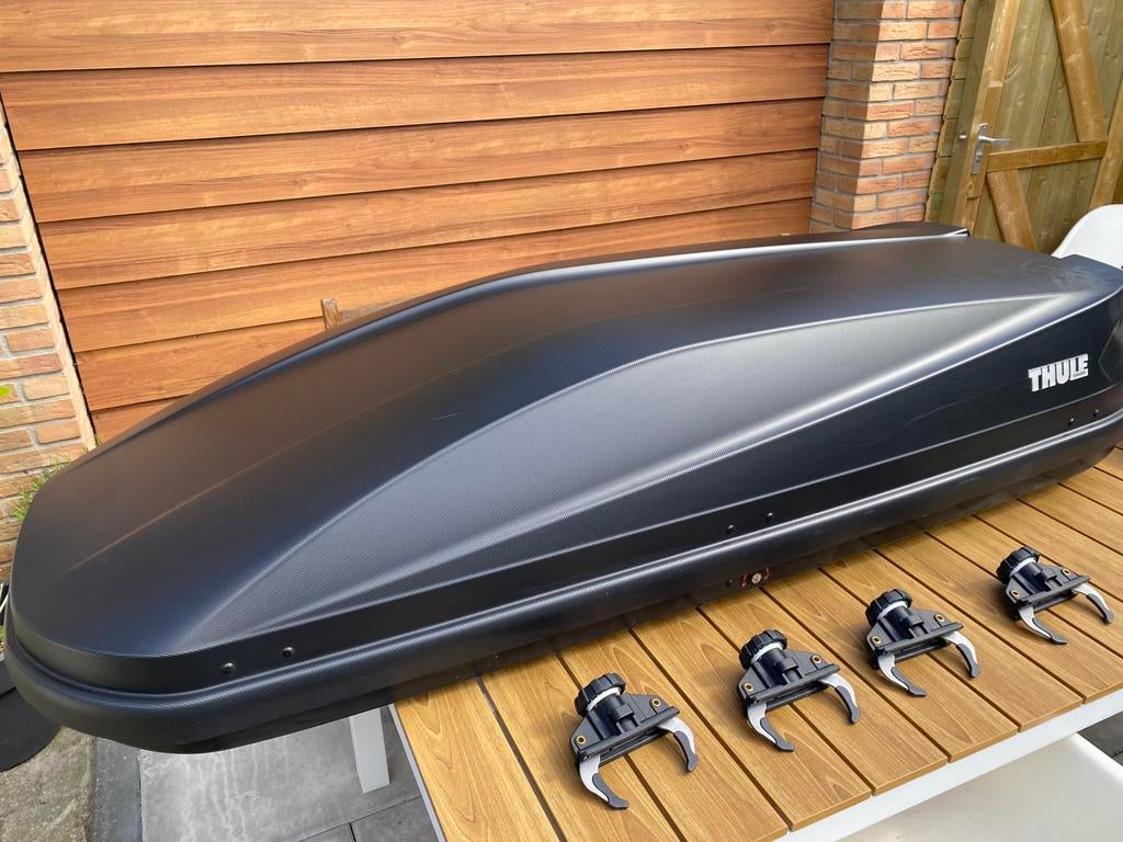 Dakkoffer Thule Touring L, zwart, met dubbelzijdige opening, Auto diversen, Dakkoffers, Ophalen, Gebruikt