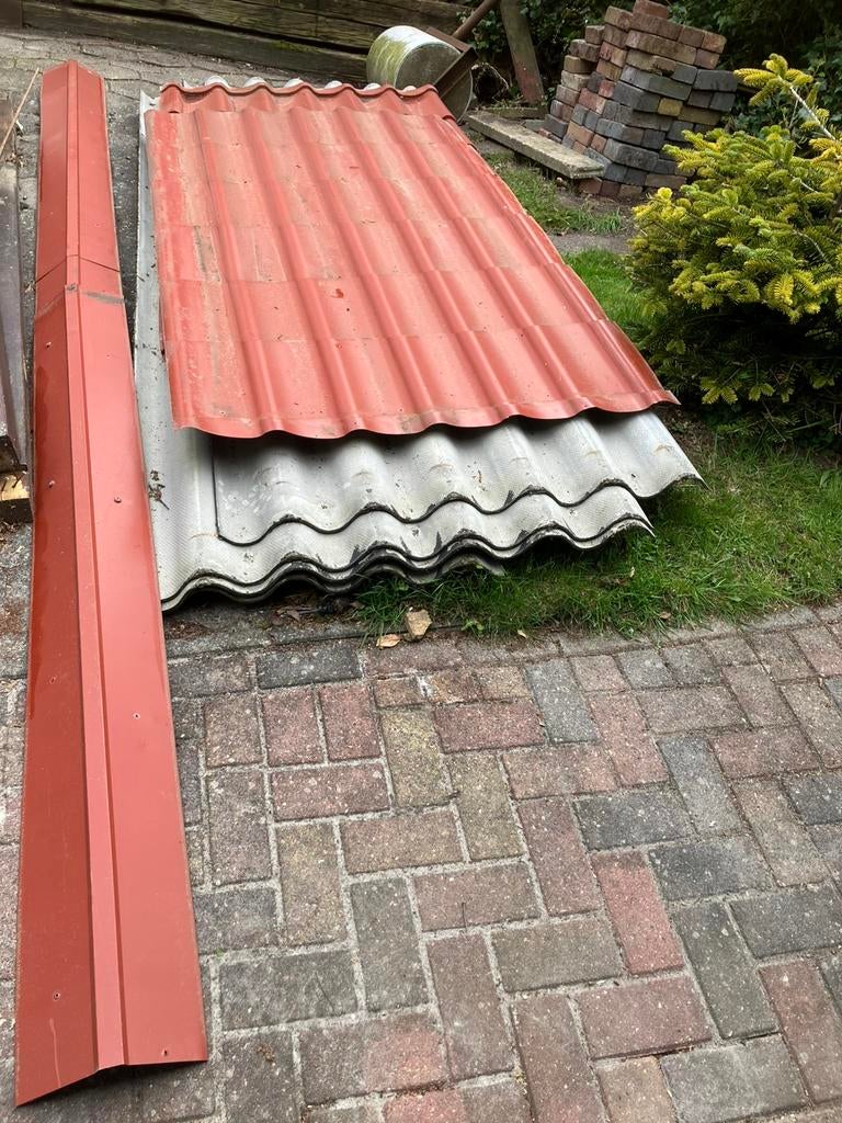 6 Golfplaten en nok.voor afdak of schuurtje.Prima kwaliteit., Doe-het-zelf en Verbouw, Dakpannen en Dakbedekking, Ophalen, Kunststof