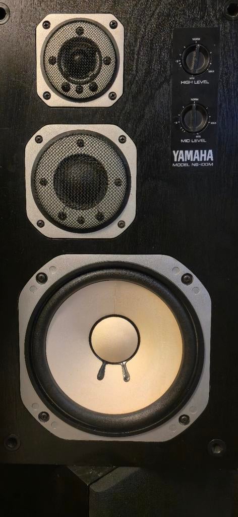 Yamaha NS100 m 3 weg High End Hifi studio monitor speakers, Audio, Tv en Foto, Luidsprekers, Gebruikt, 60 tot 120 watt, Front, Rear of Stereo speakers