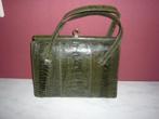 Corbeau Curio tas struisvogelleer (v.d. poot) zeldzaam, Ophalen of Verzenden, Zo goed als nieuw, Groen, Handtas