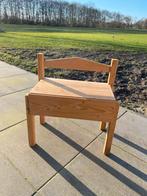 Houten bankje met opbergruimte, Huis en Inrichting, Banken | Voetenbanken en Poefen, Gebruikt, Ophalen of Verzenden, Rechthoekig