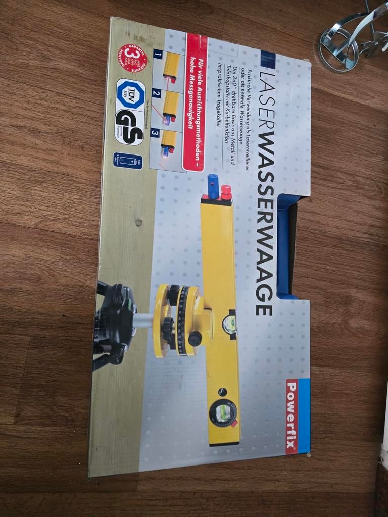 Laserwaterpas Powerfix met statief en koffer, Ophalen of Verzenden, Nieuw, Overige meters