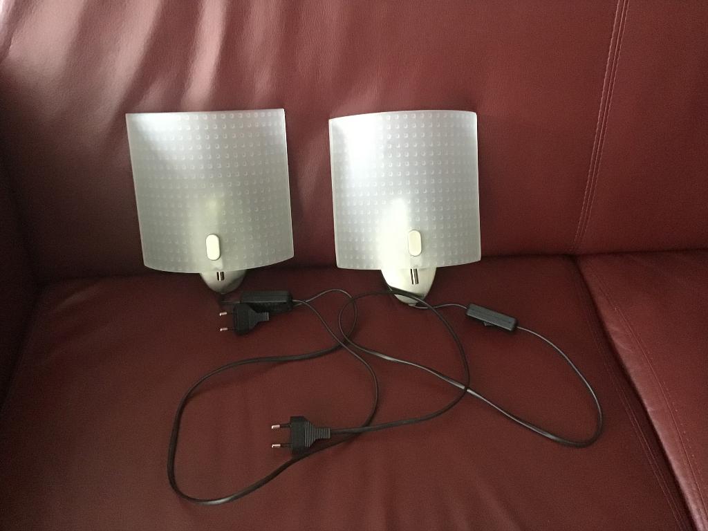 Wandlampjes 2x, Ophalen, Zo goed als nieuw, Glas, Modern