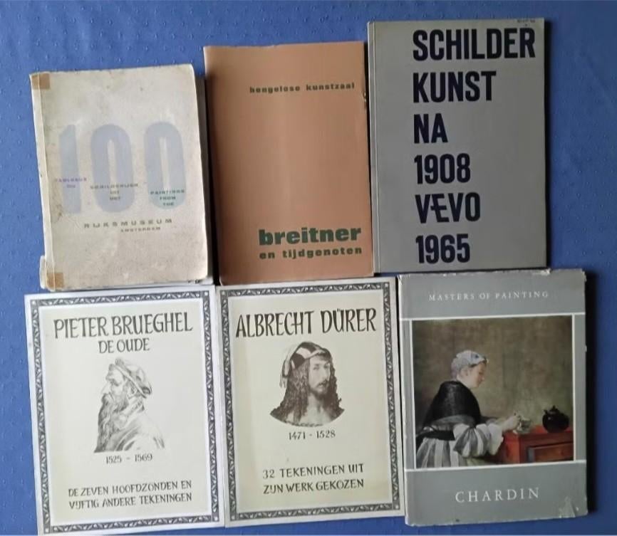 6 boeken over schilderkunst inclusief kaarten/ prenten, Ophalen, Zo goed als nieuw, Schilder- en Tekenkunst, Meerdere auteurs