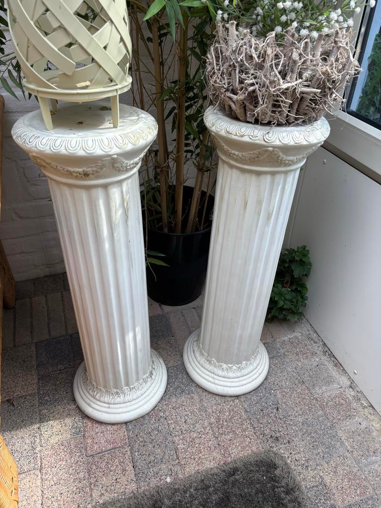 Griekse zuilen en muur kaarsen houders, Ophalen, Gebruikt