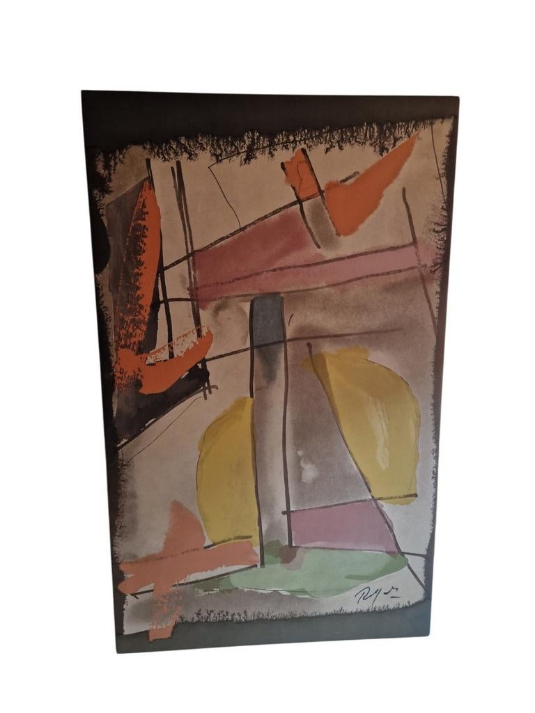 XL Robert Jacobsen origineel wanddoek mid century 210x130, Ophalen of Verzenden