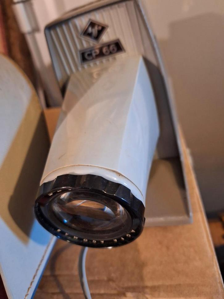 Vintage Agfa CP 66 Diaprojector met Tas, Audio, Tv en Foto, Diaprojectors, Gebruikt, Met scherm, Ophalen of Verzenden