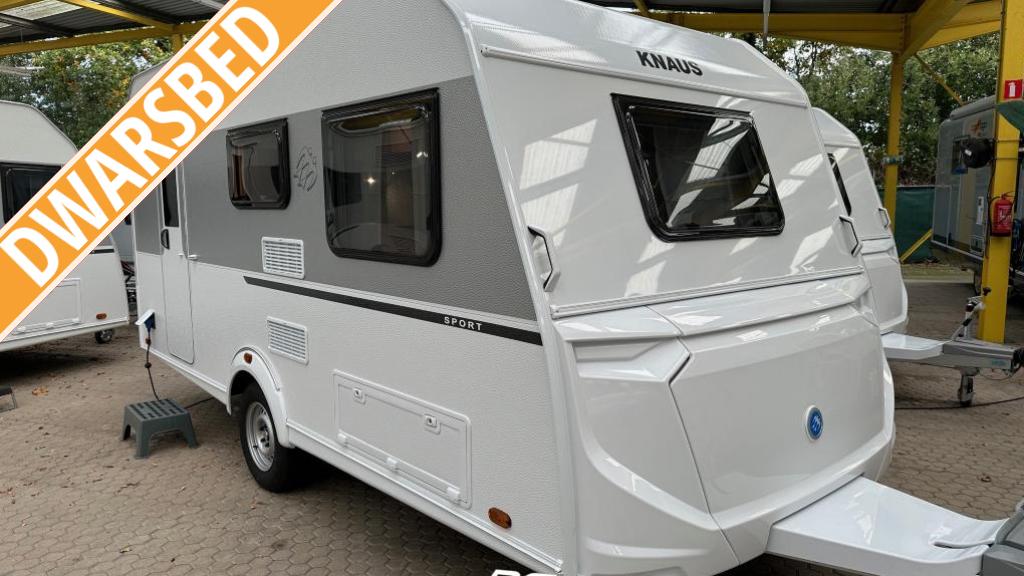 Knaus Sport 420 QD Dwars Bed 210 CM LANG!, Caravans en Kamperen, Caravans, Bedrijf, Treinzit, 750 - 1000 kg, 5 tot 6 meter