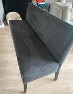 Grijze Antraciet Lederen Bank - 172cm, Huis en Inrichting, Banken | Bankstellen, Gebruikt, Minder dan 75 cm, Tweepersoons, Leer