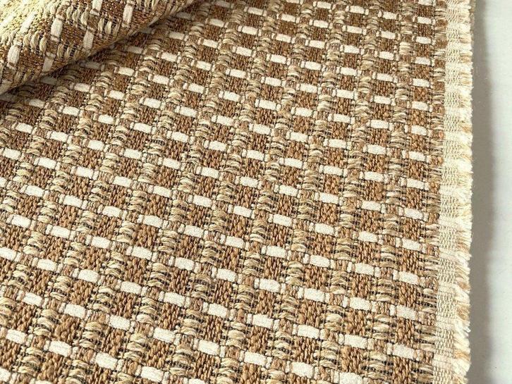 Manuel Canovas Ugi Honey; bruin/beige/creme meubelstoffen, Hobby en Vrije tijd, Stoffen en Lappen, Nieuw, Overige materialen, 120 cm of meer