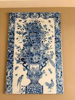 Pracgtig dibond schildrij 100x150 blue birds on a tile, Ophalen of Verzenden, Zo goed als nieuw, Schilderij, 75 cm of meer