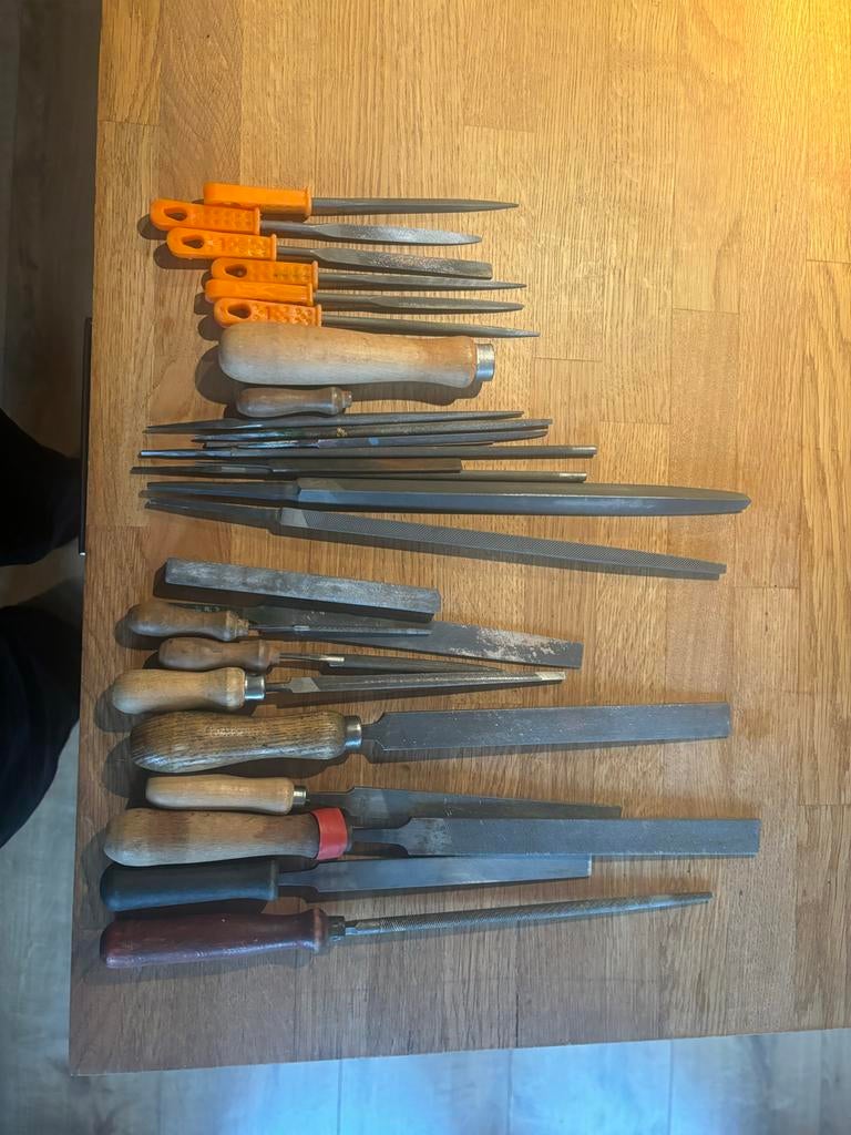 Set van vijlen en gutsen, Ophalen, Gebruikt