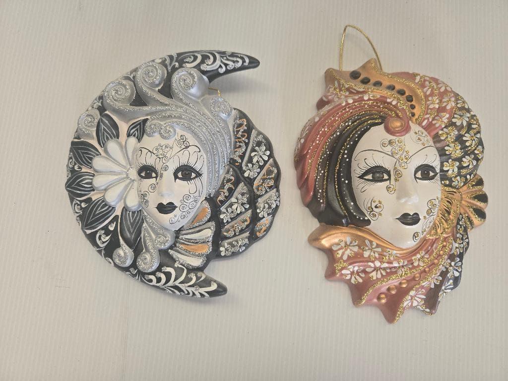 keramieke carnavals maskers, Antiek en Kunst, Ophalen of Verzenden