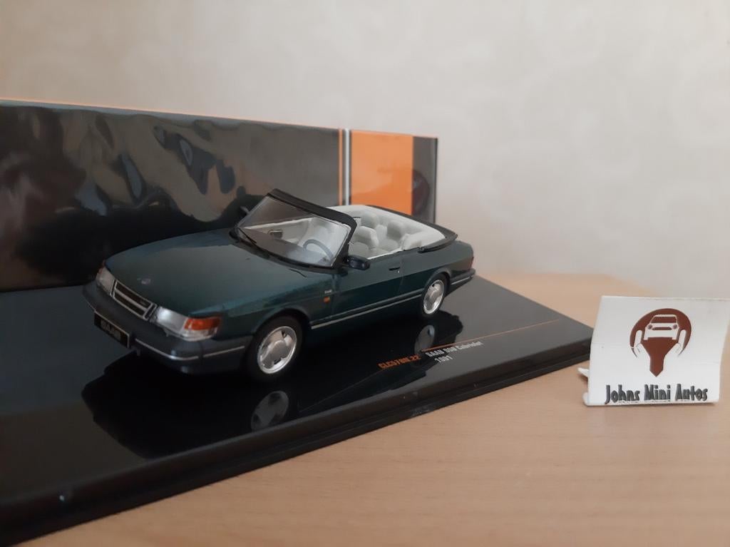 Saab 900 Cabriolet 1991 groen-metallic van IXO 1:43, Overige merken, Auto, IXO, Nieuw