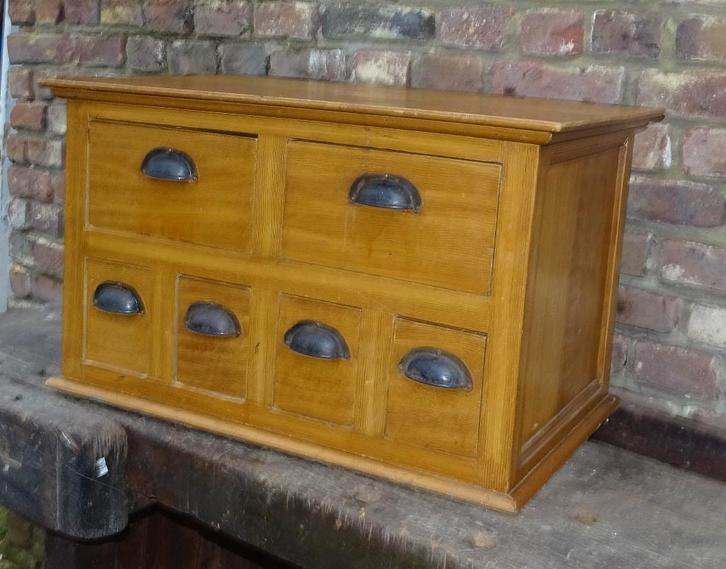 oud archiefkastje ladekastje kastje, Antiek en Kunst, Curiosa en Brocante, Ophalen