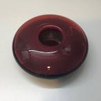Mooie geblazen rode glazen vaas jaren 90 - discus model, Ophalen of Verzenden, Minder dan 50 cm, Rood, Glas