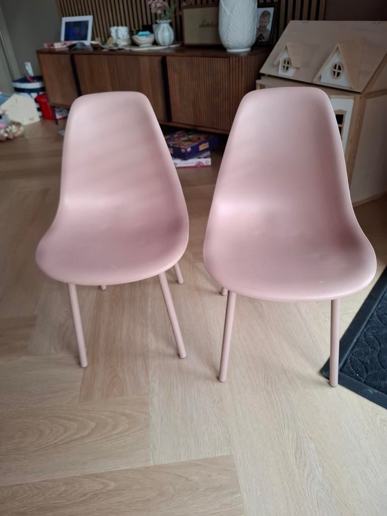 Kinderstoelen oudroze 2x, Huis en Inrichting, Stoelen, Ophalen, Gebruikt, Twee, Overige kleuren