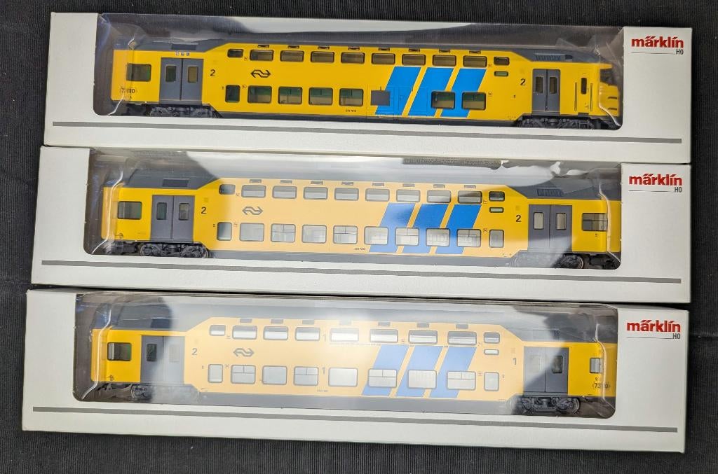 Märklin DDM Dubbeldekker 2 wagons+stuurstand Nieuwstaat OVP, Wisselstroom, Wagon, Ophalen of Verzenden, Märklin