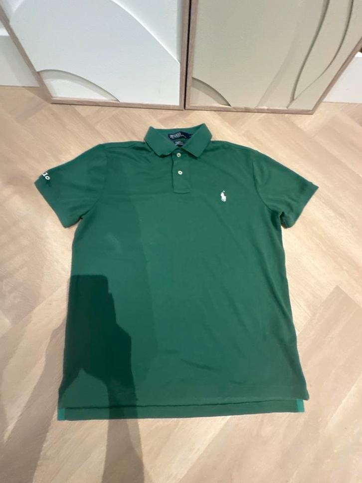 Ralph Lauren Polo Shirt Groen - Custom Slim Fit, Kleding | Heren, Polo's, Nieuw, Maat 48/50 (M), Groen, Ophalen