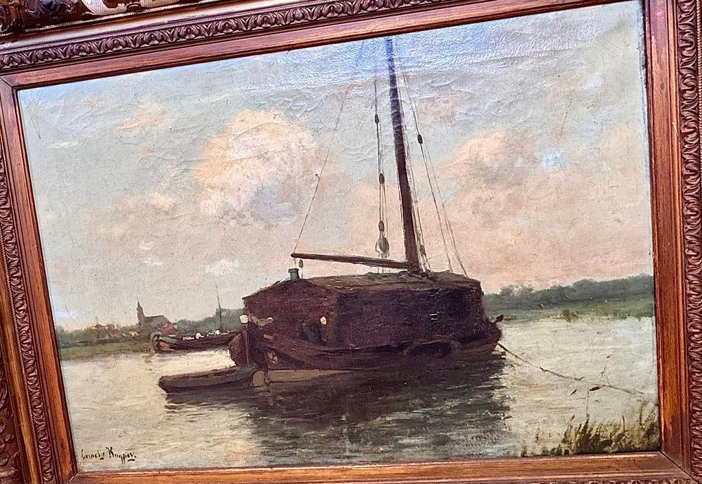 Groot olieverf schilderij door Cornelis Kuijpers, Ophalen