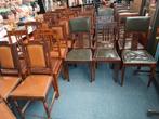35 Antieke Restaurantstoelen met Lederen Bekleding, Ophalen
