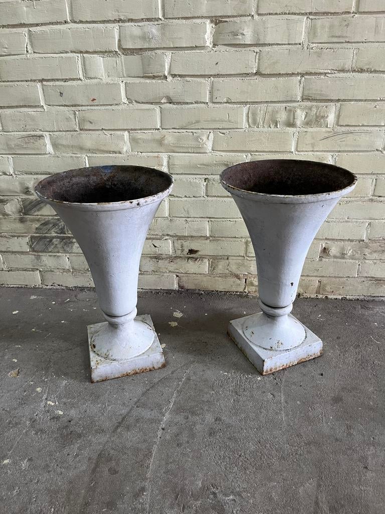 Gietijzeren louvre tuinvazen, bloempot, Tuin en Terras, Tuinvazen, Ophalen, Gebruikt