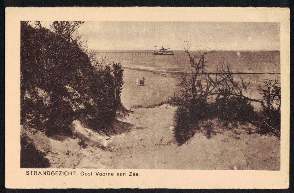 Oost Voorne aan Zee, Strandgezicht., Ophalen of Verzenden, 1920 tot 1940, Ongelopen, Zuid-Holland
