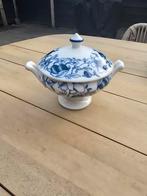 Antieke Terrine met Deksel - Blauw en Wit Porselein, Overige typen, Ophalen of Verzenden, Zo goed als nieuw, Overige stijlen