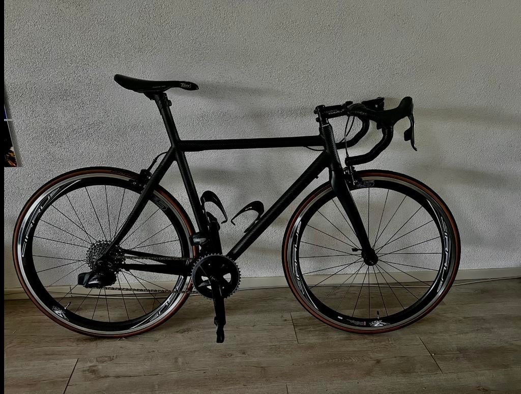 Carbon racefiets frame + vork + cockpit – maat M (ca. 53), Overige merken, Carbon, Ophalen of Verzenden, Zo goed als nieuw