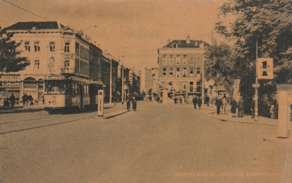ROTTERDAM Nieuwe Binnenweg met Tram, Verzenden, 1940 tot 1960, Ongelopen, Zuid-Holland