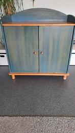 Commode, eikenhout, blauw. Heel stevig., Ophalen, Gebruikt