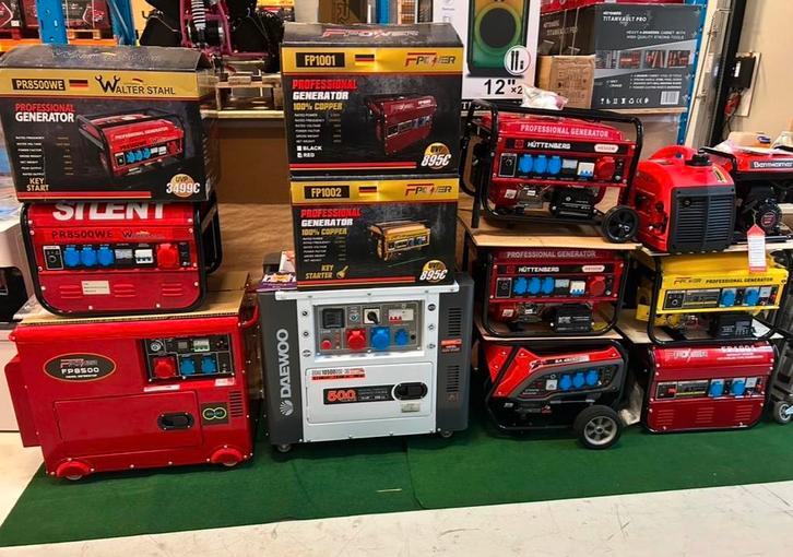 Nieuwe benzine en dieselaggregaten vanaf €140 met showroom, Doe-het-zelf en Verbouw, Aggregaten, Nieuw, Benzine, Minder dan 5 kVA