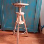 Vintage houten kruk, in hoogte verstelbaar, Huis en Inrichting, Krukjes, Ophalen of Verzenden