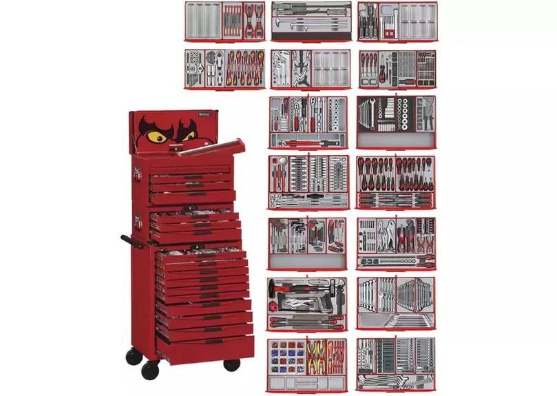 Teng Tools Gevulde Gereedschapswagen – 1011-Delig – 16 Laden, Ophalen of Verzenden, Nieuw