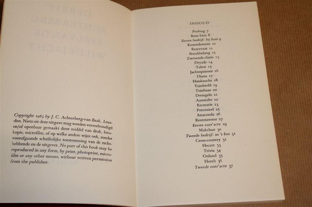 Gerrit Achterberg — Spel van de Wilde Jacht [1967], Ophalen of Verzenden, Gelezen