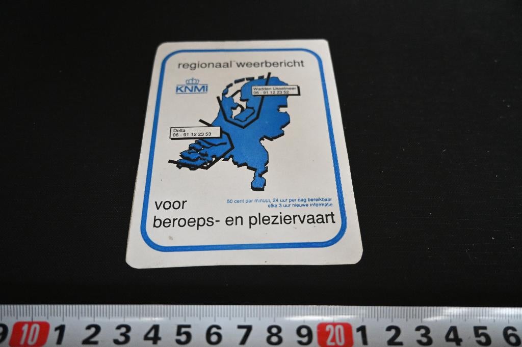sticker KNMI voor beroeps- en pleziervaart Weerbericht, Ophalen, Zo goed als nieuw