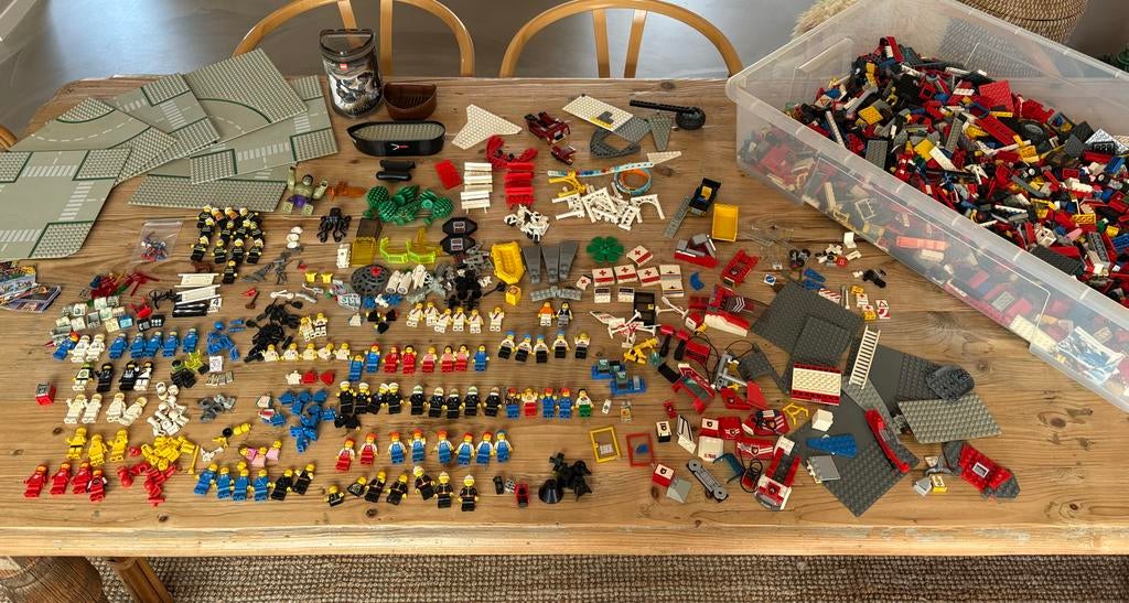 Partij Lego brandweer,space, jaren 90(10,5 kg inclusief bak), Kinderen en Baby's, Speelgoed | Duplo en Lego, Ophalen, Inclusief minifiguren