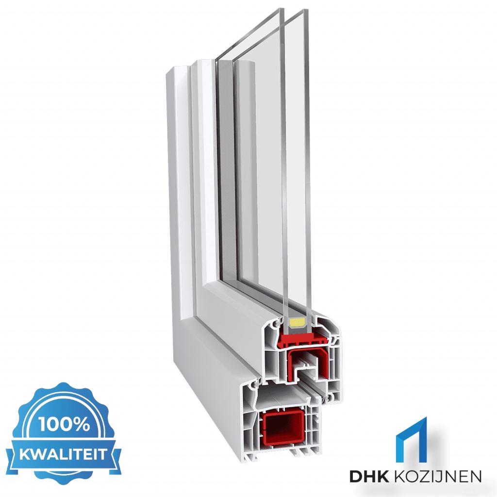 60x60 KUNSTSTOF DRAAIKIEP KOZIJNRAAM UIT VOORRAAD!, Doe-het-zelf en Verbouw, Kozijnen en Schuifpuien, Niet ingevuld, Kunststof