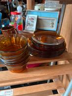 Duralex Amberkleurig Glas Servies - 15 Delen, Frankrijk, Ophalen of Verzenden, Glas, Effen