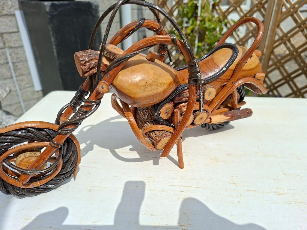 schitterende grote handgemaakte motor van hout, Ophalen of Verzenden, Houtsnijwerk