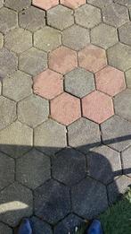 Grote partij zeskantige tuintegels - 100m2+, Tuin en Terras, Tegels en Klinkers, Ophalen, Gebruikt, Beton, Terrastegels