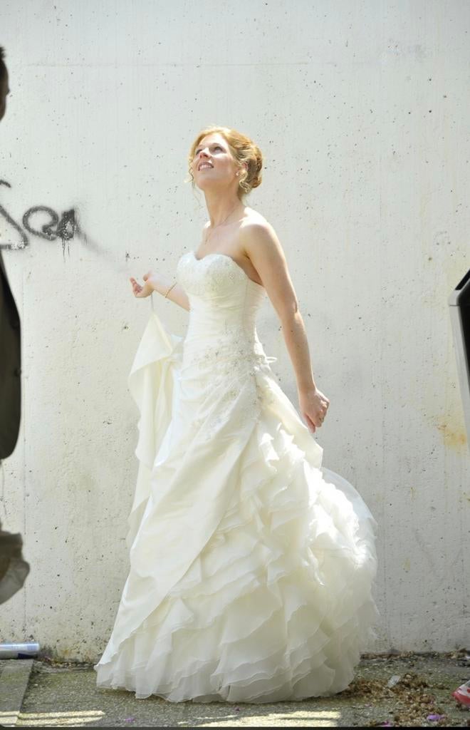 A-lijn trouwjurk als nieuw, Ophalen of Verzenden, Zo goed als nieuw, Wit, Trouwjurk