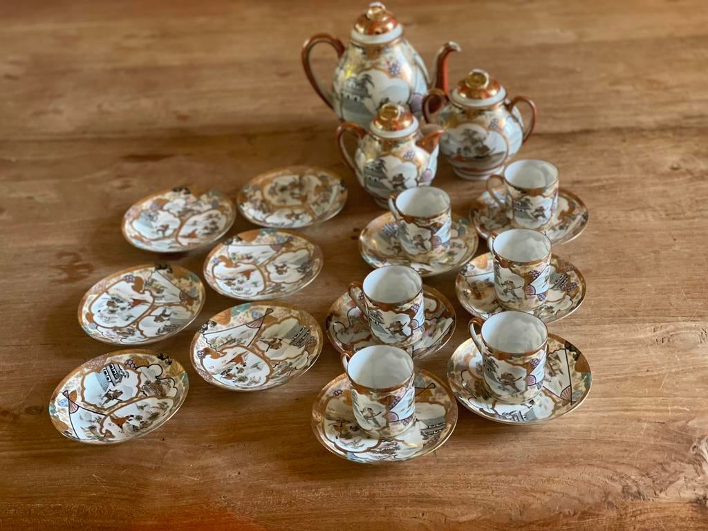 Prachtig compleet eggshell Chinees theeserviesje, Ophalen of Verzenden