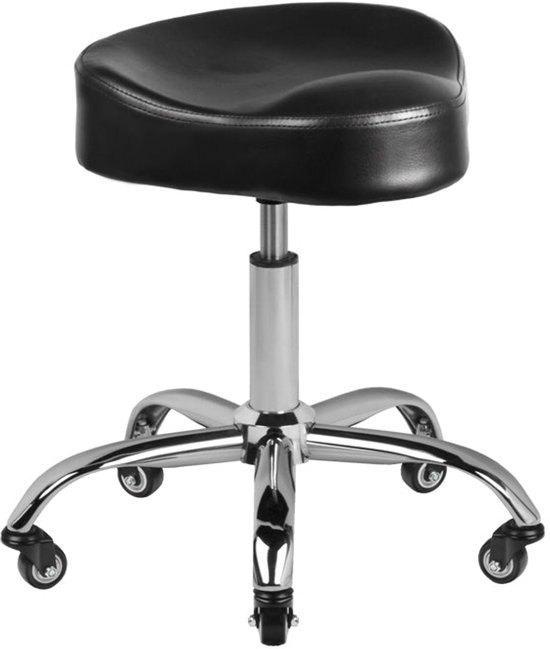 NIEUW - Professionele Zwarte Kapperskruk, Huis en Inrichting, Krukjes, Nieuw, Overige materialen, In hoogte verstelbaar, Ophalen of Verzenden