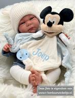 Speendoekje Mickey geborduurd met naam, Ophalen of Verzenden, Nieuw, Kraamcadeau