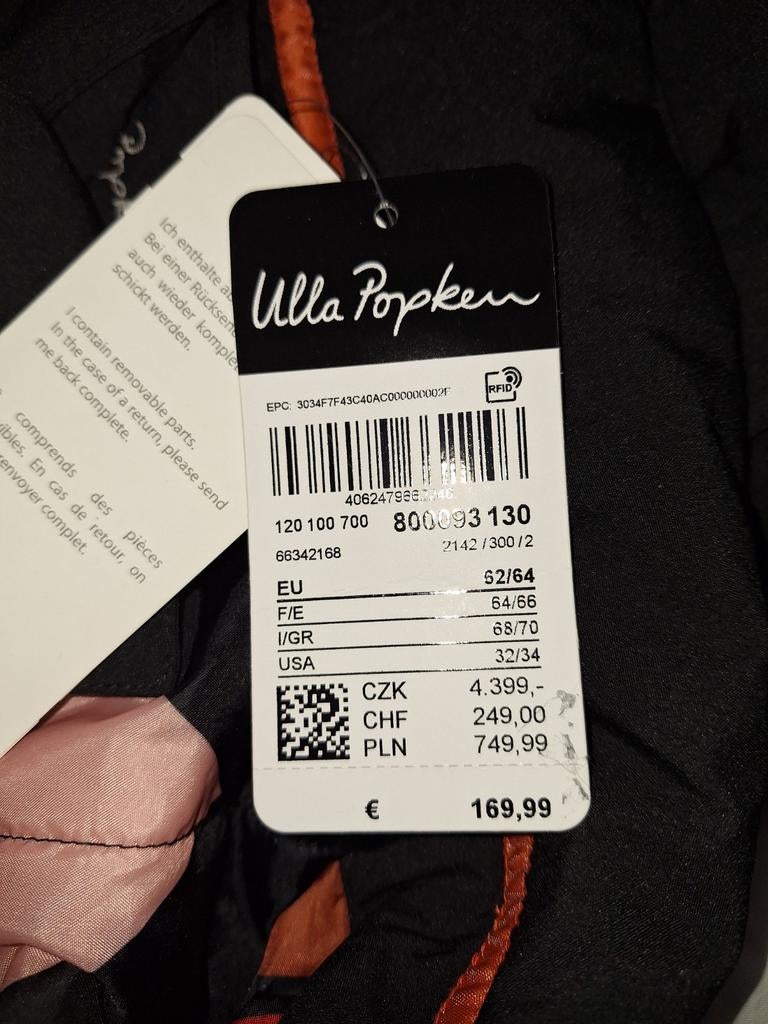 Ulla Popken winterjas mt 62-64, Ophalen of Verzenden, Nieuw, Zwart, Jas of Mantel