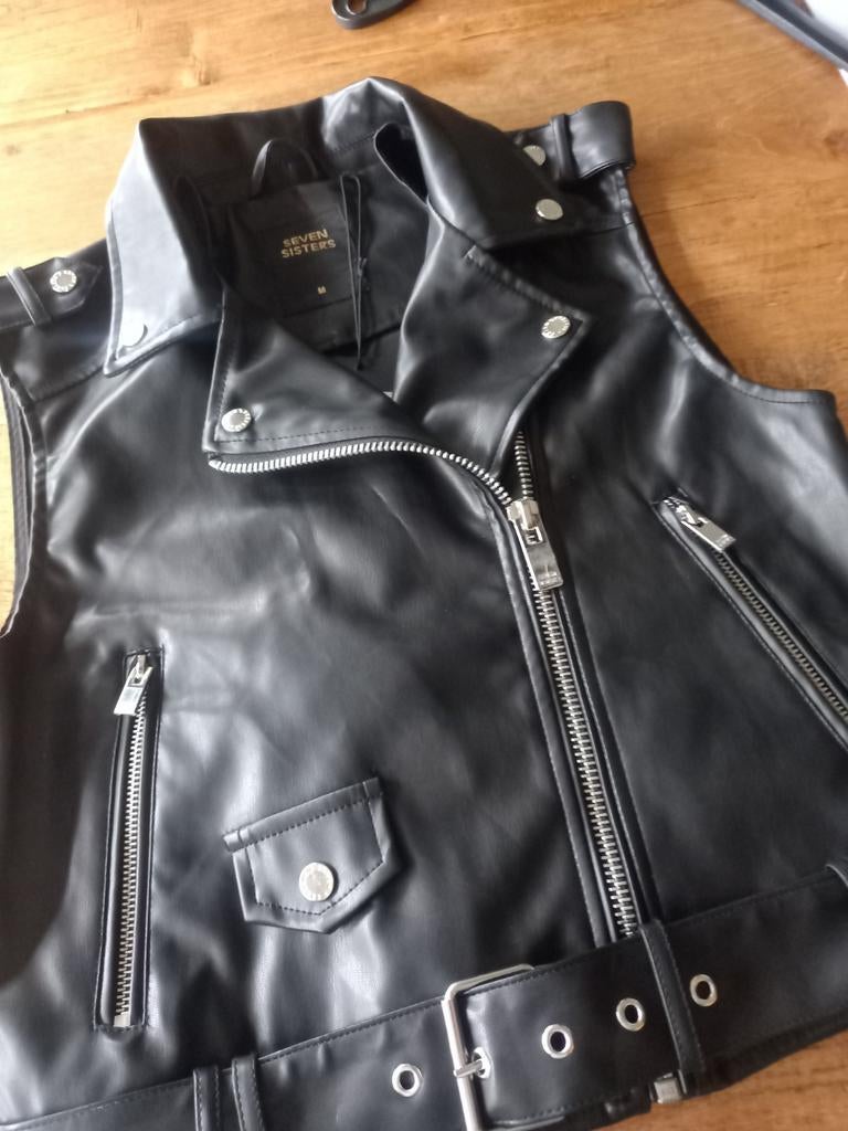 Seven Sisters biker gilet - nieuw en ongedragen - Maat M, Kleding | Dames, Maat 38/40 (M), Seven Sisters, Zwart, Nieuw