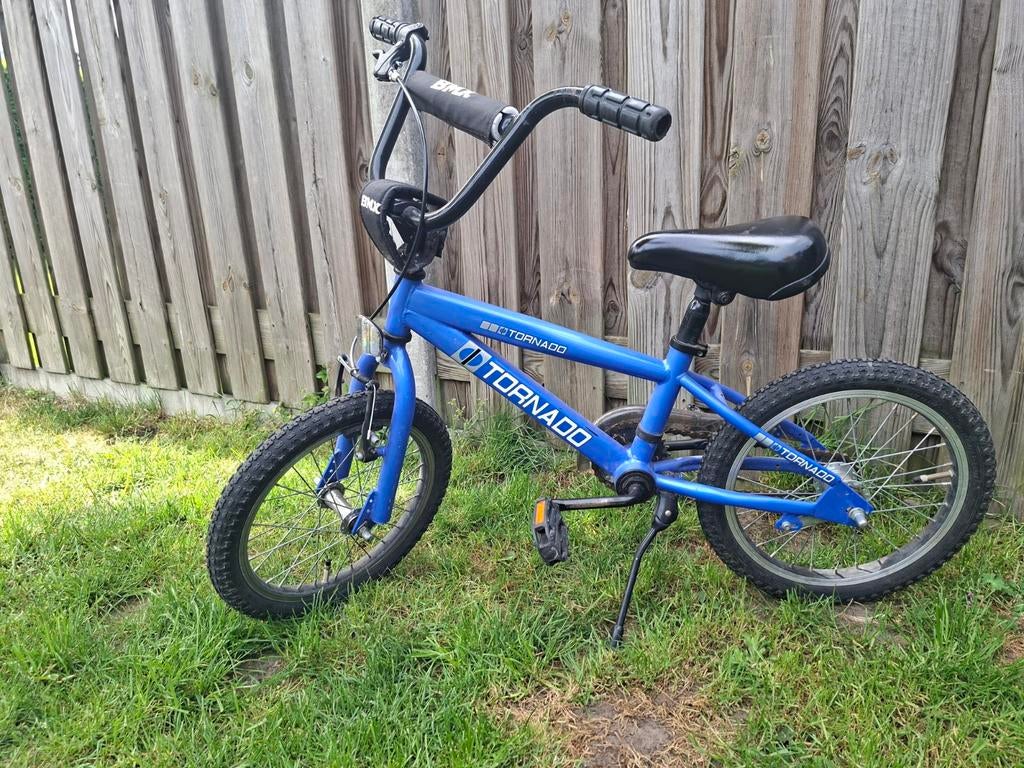 Opknappertje: Blauwe Tornado BMX Fiets 16 inch, Ophalen, Terugtraprem, Staal, Tornado